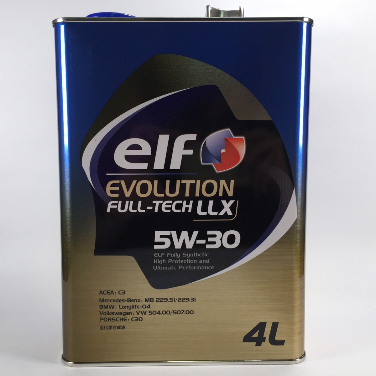 elf EVOLUTION FULL-TECH LLX 5w-30 全合成機油4公升鐵桶日本-機油倉庫商務平台